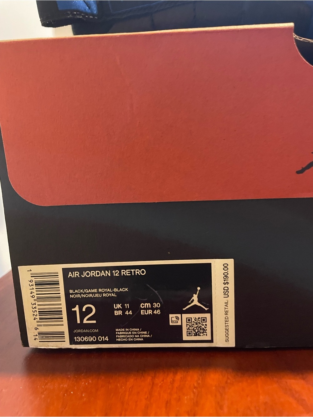 Jordan Men’s Basketball Sneakers - Black & Royal Blue - Picture 3 of 3
